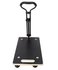 Heavy Duty Wooden Moving Dolly With Ergonomic Handle 440 Lbs Load Capacity, black board, ergonomic handle, 3 inch PP casters