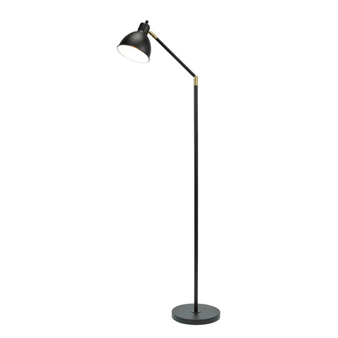 Go To Modern Adjustable Floor Lamp For Living Room Bedroom And Office Black Standing Lamp With Bronze Accents 54.5 Inches Tall