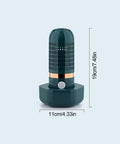 Cordless OH Ion Purifier For Fruit Veggies Meat And Seafood Capsule Shape Cleaner IPX7 Waterproof Blue dimensions shown