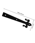 Heavy Duty 8 Inch Weld On Metal Screen Door Hinges Built Tough From Iron showing dimensions in inches and centimeters