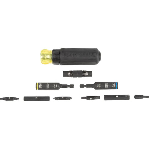 11-In-1 Ratcheting Screwdriver And Nut Driver Kit With Impact Rating, includes multiple bits and quick-connect handle.