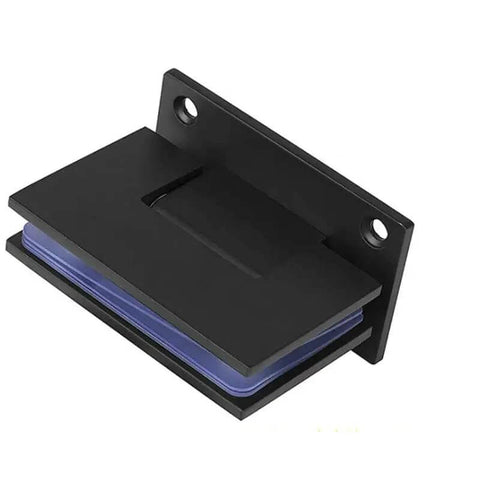 Beefy Stainless Steel Glass Door Hinge For 8-12mm Glass 90 Degree Bidirectional Wall To Glass Shower Door Clamp, black finish