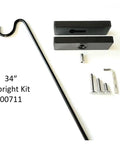 Heavy Duty 34 Inch Deck Shepherd Hook For Vertical Spindled Railings Hangs Bird Feeders And Flower Baskets Rock Solid Steel Hanger parts