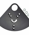 Solid As A Rock Replacement Offset Trimmer Base Crafted For Porter Cable Laminate Routers with black Bakelite surface and alignment holes.