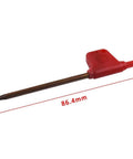 50 Piece M2.5 X 6MM Torx Socket Head Cap Screws For Carbide Insert Lathe Tools shown with red protective cap, measures 86.4mm.