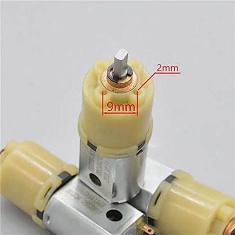 Compact 20mm Planetary Gearbox Reducer Gear Motor For DC Power 5V 6V 9V 12V 15V, high torque motor with 4mm shaft, close-up view.