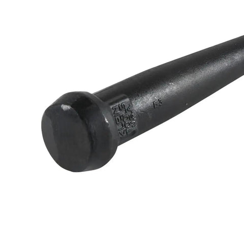 Forged Broad-Head Bull Pin 1-1/16 Inch With Heat-Treated Steel And Black Finish Made In USA Beefy Heavy-Duty Tool angled head close-up