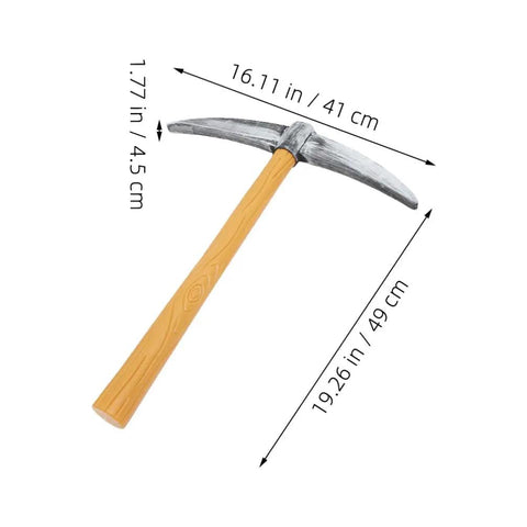 Decorative Fake Pickaxe Prop For Parties Cosplay And Events Lightweight Plastic And Foam Construction Durable Party Accessory