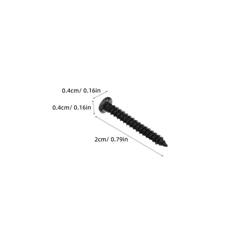 Self Tapping Screw Kit Seven Size Set 500 Pcs Carbon Steel Black Finish For Wood Plastic Metal Projects No Pre Drill Quick Install Ideal For DIYers And Pros Pro Grade Fasteners Built Tough, 2cm black screw