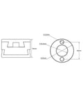 Level Up Your 3D Printer With This Slick 16mm Oldham T8 Z Axle Coupler Fits Hot Bed And CNC Flexible Shafts For Stable Prints Every Time Reduce Deformation Easy Install Vertical Axis Motor Strong Polymer Build For Reliability; 16mm polymer coupler diagram
