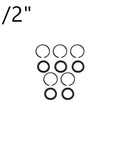 1/2 inch black metal retainer rings and O-rings for impact sockets, Secure Rock Solid Impact Sockets Fast With Tough Steel Retainer Rings For 38, 12 And 34 Inch Air Wrenches Plus O-Rings To Keep Your Garage Tools Locked In Without Any Slipping Or Losing Parts During Heavy Duty Jobs Today.