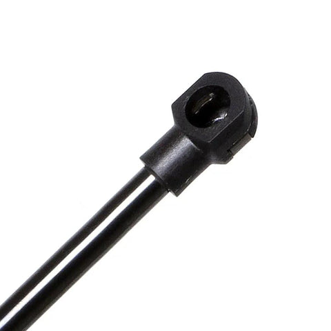 Close-up of top end of rear glass window lift support gas strut for Infiniti QX56 2004-2010, Nissan Armada/Pathfinder 2004-2015 SUV