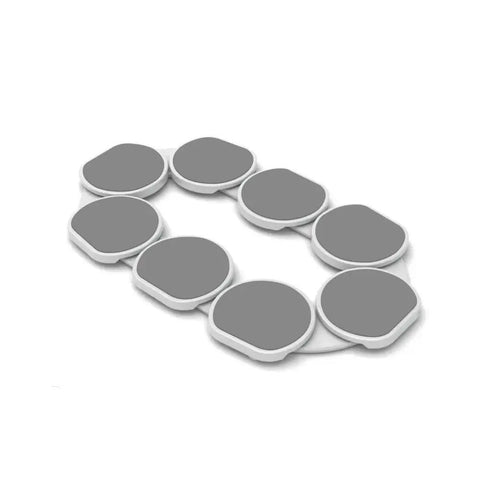 Expandable Light Gray Lazy Susan Turntable For Rectangular Dining Tables showing smooth surface and design for effortless serving.