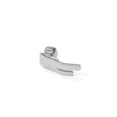 FIKLOTA 10mm low-shank straight-stitch presser foot, silver metal, side view