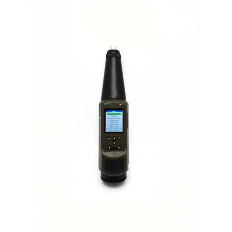 Real Deal Digital Concrete Rebound Hammer Schmidt Hardness Tester With Calibration Anvil For Tight On Site Strength Checks Astm En Approved High Accuracy Plus Minus One Percent Heavy Duty Two Joule Impact showing rugged design and display panel.