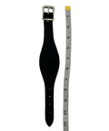 Leather Stirrup Hobble Straps With Adjustable Buckles For Western Saddles Replacement Straps In Black next to measuring tape