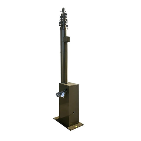 Rugged Aluminum Electric Telescopic Camera Mast With Solid Brake Gear and Smooth Push Button Lift Up To Five Meters
