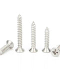 Flat Head Wood Screws Assortment Kit For Wood, Drywall, Plastic And Metal Projects Perfect For DIYers, in various sizes on white background