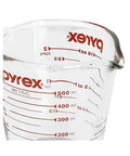 Prepware Glass Measuring Cup With Red Graphics, Clear, Non Porous Glass That Won't Stain Or Retain Odors, Microwave Safe, Oven Safe, And Dishwasher Safe, Great For Quick, Mess Free Kitchen Metrics, 2-cup glass measuring cup with red metric markings