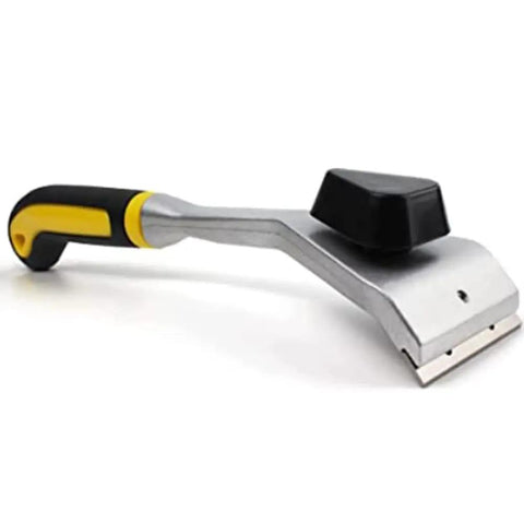 Two Point Five Inch Carbide Razor Blade Paint Remover Scraper with ergonomic handle, German tungsten blade visible