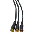 Close-up view of 3.5mm plugs from Ultra Light 20A Brushless ESC With 5V 1A BEC XT60 Connector And 3.5mm Plugs Pre Soldered Small Size High Performance Speed Controller For RC Cars Drones And Planes