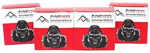 Three red Gorilla Power HD wheel bearing boxes for Polaris RZR front and rear bearings