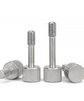 M4 X 12 Mm Knurled Captive Panel Screws Stainless Steel 4 Pack Thumb Fasteners Hardware Kit showing various angles and lengths