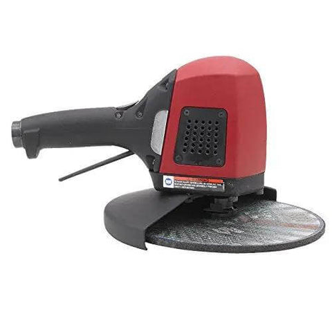 Pneumatic Angle Grinder Delivers 6500 Rpm And 3.7 Horsepower For Knockout Grinding Air Powered Tool with ergonomic grip, ideal for demolition.