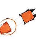 IRVIS Hybrid LeverLock Universal Crampons with 10 Point Front Point System and Antisnow Tech, orange and black design