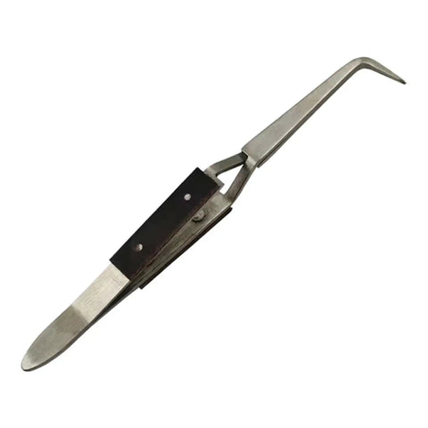 Premium Auto Closing Crosses Soldering Tweezer Clip With Insulated Welding Clamp For Jewelry Crafting Featuring Straight Elbow Tip Design