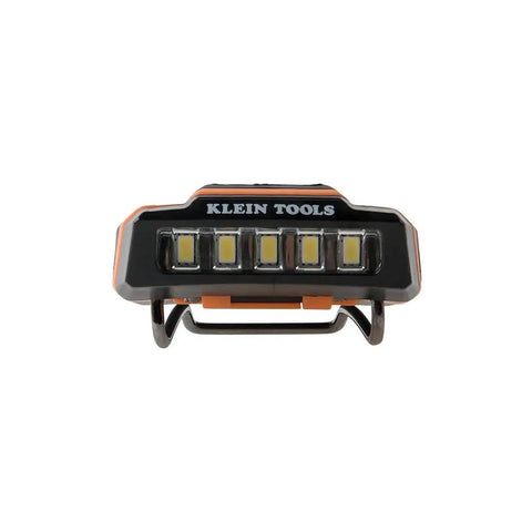 Front view of Cap Visor Clip LED Light With Pivoting Head, Battery-Powered 2xAAA, handsfree hat light showing LED bulbs.