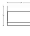 Diagram of LED Wall Pack Outdoor Light Bronze Finish W17-90L PCU, front and side view with dimensions marked.