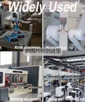Industrial machine tools setup with foldable crank handle nylon swivel rocker, showcasing diverse equipment applications in workshops.