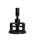 Slick 58mm Espresso Distributor Tool With Rotary Dose Needle Straight Up Guaranteed To Help You Nail Every Pull Heavy Duty showing black heavy steel frame design.