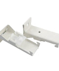 Adjustable Curtain Track Side Mounted Fixing Buckle Kit, 10 Pack, Metal Ceiling Clips 22x20x52mm, Smooth Burr Free Surface With Spring Snap, Works With Flexible Rails For Bedroom, Shower Enclosure, Office, white metal side mount clips