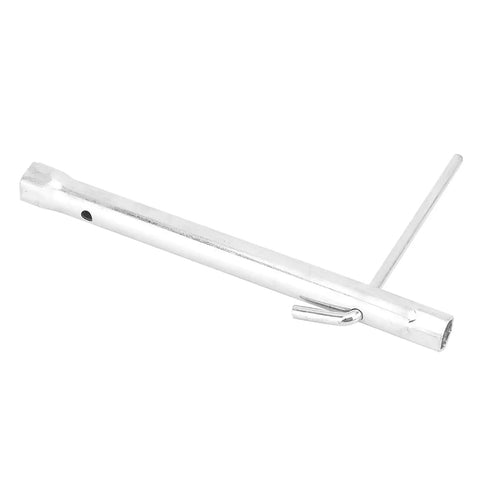 Heavy Duty Double Head Spark Plug Socket Wrench With 16mm And 21mm Hex Sockets Plus Extended Reach Bar showing chrome vanadium extension rod.
