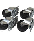 Swivel Top Plate Casters Zinc Finish With Two Inch Wheel Diameter Set Of 4 for furniture carts and light duty equipment