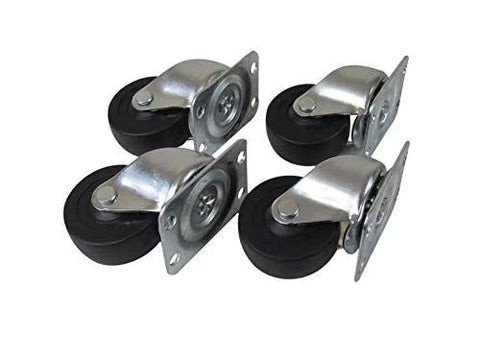 Swivel Top Plate Casters Zinc Finish With Two Inch Wheel Diameter Set Of 4 for furniture carts and light duty equipment