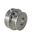 Aluminum Alloy Double Groove Pulley 40 To 50mm For 8 To 20mm Fixed Bore V Shape Timing Belt Or O Type Belt Motor Shaft Drive 10mm Bore Compatible High Strength Durable