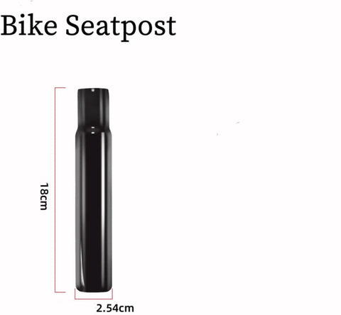 Steel Bicycle Seat Post 25.4mm Diameter 180mm Length Black Kids Bike Seat Post Durable Rust Resistant Waterproof Easy Installation For Child And Teen Rides
