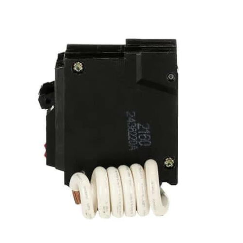 60 Amp Double-Pole Ground Fault Circuit Breaker with Self-Test, GFCI Safety Unit, Model THQL2160GFT2P, side view image