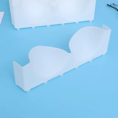 Straight Up Essential Six Piece Bra And Underwear Storage Box With Smart Compartment Layout For Your Closet To Keep All Your Favorite Lingerie Tidy And Totally Flawless, clear plastic organizer for bras.