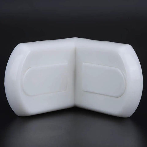 White nylon L Shaped Corner Bracket For Furniture Repair Nylon Right Angle Shelf Cabinet Drawer Support Beefy Load Bearing Grip