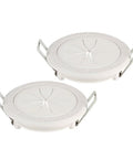 Construct Pro Speedy’Z 2” cable pass-through port, white plastic, pair with spring-lock clamps.