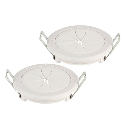 Construct Pro Speedy’Z 2” cable pass-through port, white plastic, pair with spring-lock clamps.