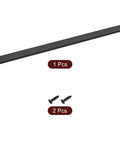 Hidden Finger Edge Cabinet Pull 19.69 Inch Back Mount Aluminum Alloy Handle Black with screws, 288mm center distance.