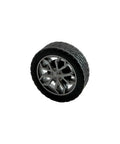 Single wheel from 10 Piece Toy Wheel Set For DIY RC Cars And Robots Includes 5 Round Shaft Axles Rubber Wheels 38mm Diameter And 2.5mm Shaft