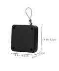 Black Auto Close Door Closer Kit Quiet Self Closing Cabinet And Room Doors with adhesive mount, dimensions shown.