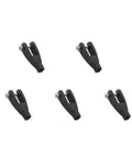 Five Pack RC Airplane Servo Linkage Rod Clevis Coupler U Shaped Nylon Clamp With Screws For 2mm Rod For RC Plane Helicopter DIY Model Aircraft Pushrod Connecting Part Black, set of five.