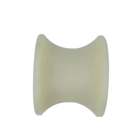 Heavy Duty U Groove Gate Wheels With Double Bearings Buttery Smooth Nylon Track Rollers V shaped sliding door caster close-up view.